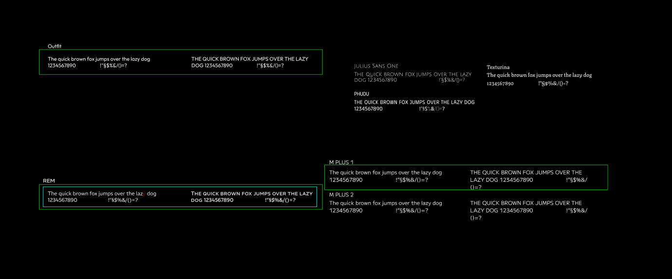 font readability on dark background